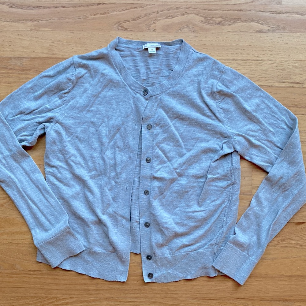 GAP Gray Button-up Cardigan